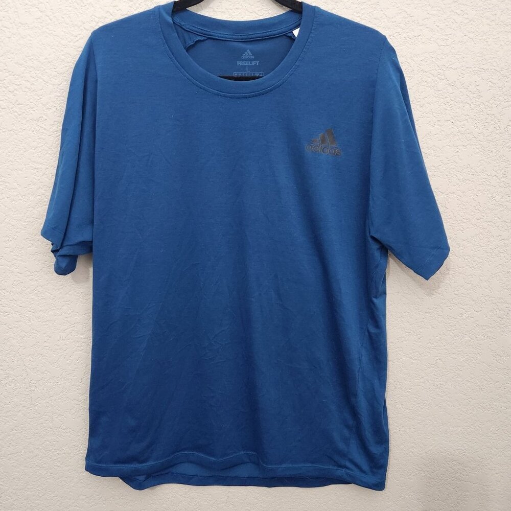 Adidas Shirt Mens Large Freelift Climalite Blue Active